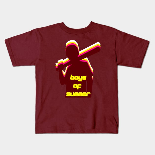 Boys of Summer Kids T-Shirt by TJWDraws